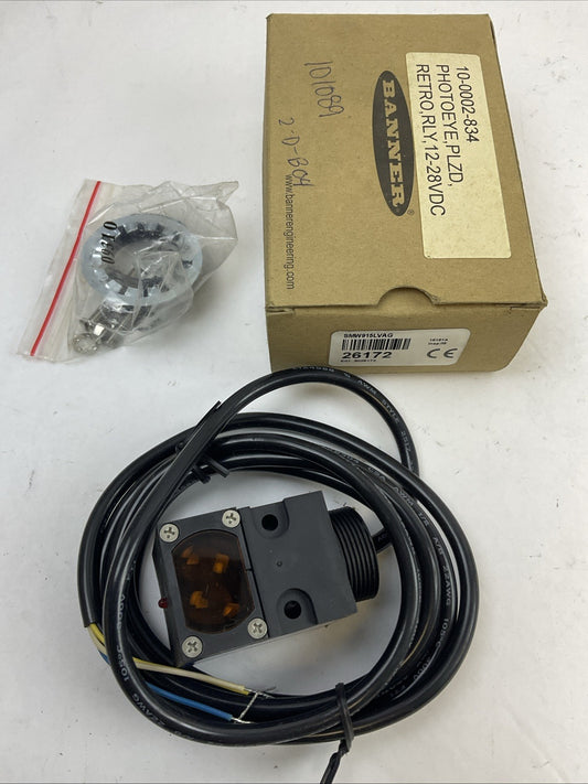 BANNER SMW915LVAG 120VAC 30VDC VALU-BEAM PHOTOELECTRIC SENSOR