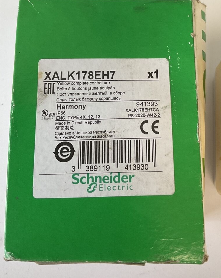 SCHNEIDER ELECTRIC XALK178EH7 CONTROL BOX YELLOW