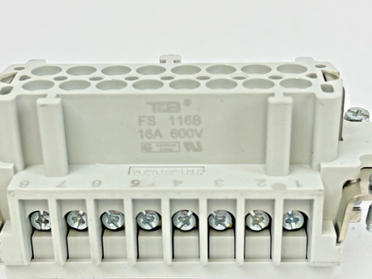 T&B - FS 116 B - THOMAS AND BETTS - FEMALE SCREW TERMINAL INSERT - 16 CONTACT