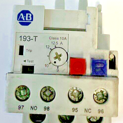 ALLEN BRADLEY 193-T1AC12 OVERLOAD RELAY SER.A 9-12.5A