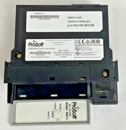 PROSOFT MVI56-MNETC COMMUNITCATIONS MODULE 24VDC
