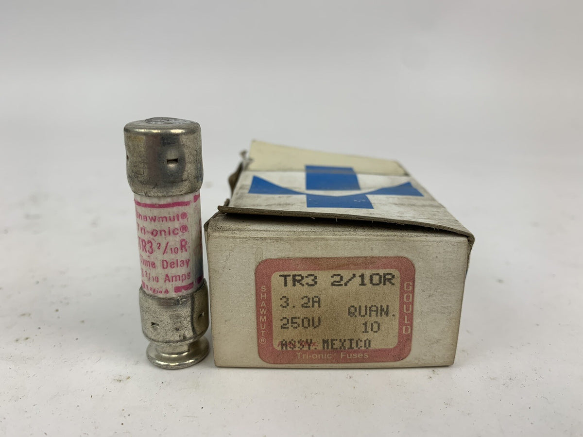Gould Shawmut Tri-Onic TR3 2/10R 3 2/10A 250V Fuse "Lot of 10"