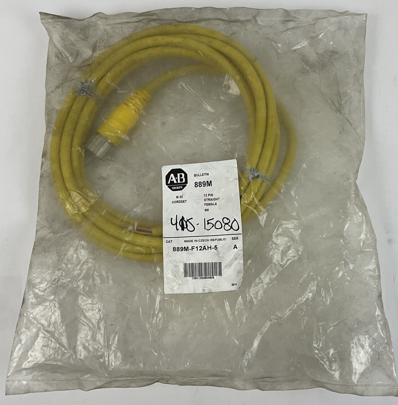 ALLEN BRADLEY 889M-F12AH-5 CORDSET SER.A 250V 8A 12PIN
