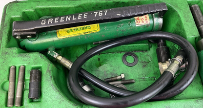 GREENLEE 7306 HYDRAULIC KNOCKOUT PUNCH-DRIVER SET W/PUNCHES AND DIES FOR