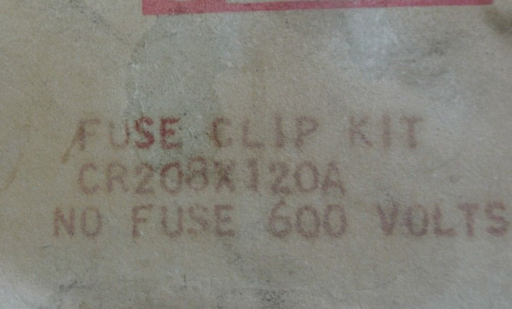 GE / GENERAL ELECTRIC CR208X120A FUSE CLIP KIT - 600V - NO FUSE - NEW SURPLUS
