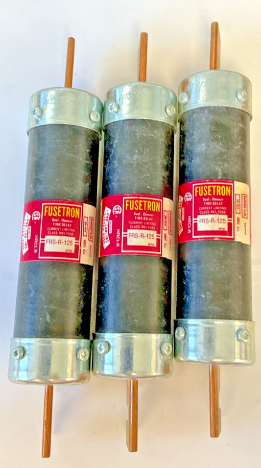 BUSSMANN FUSETRON FRS-R-125 FUSE 125A 600VAC 300VDC***LOTOF3***