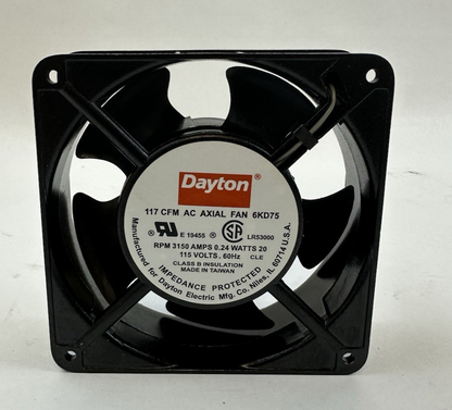 DAYTON 6KD75 117 CFM AC AXIAL FAN 115V 60HZ