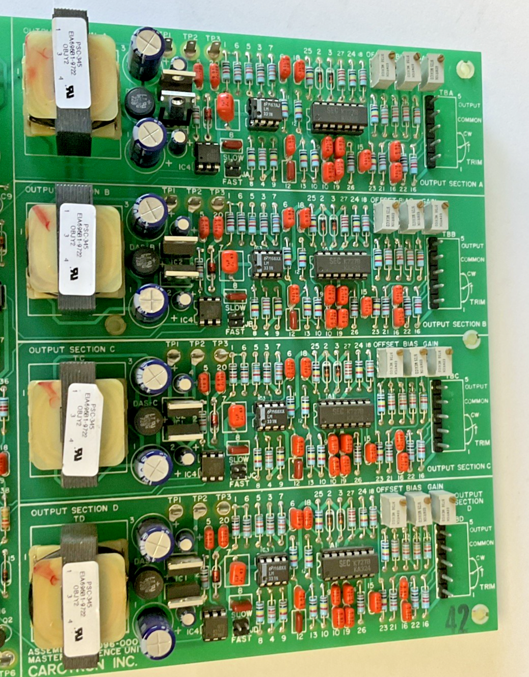 CAROTRON D10096-000 CIRCUIT BOARD 115VAC