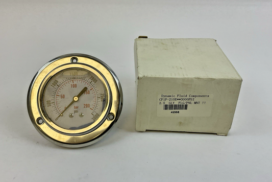 DFC CF1P-210E DYNAMIC PRESSURE GAUGE 2.5" FACE 0-3000PSI PRESSURE RANGE