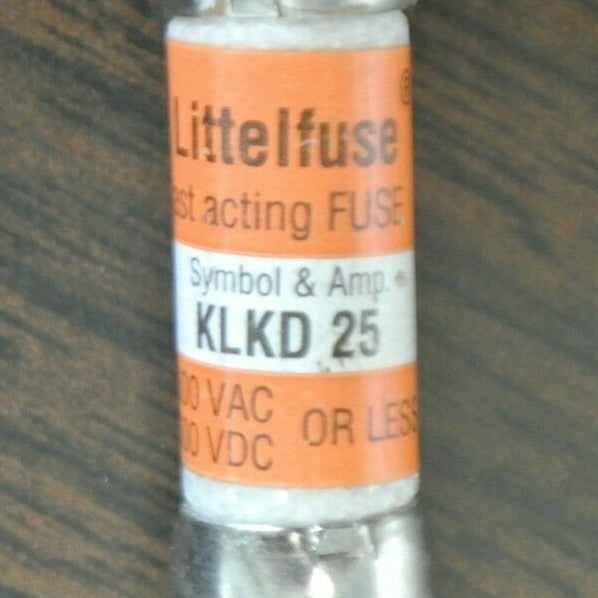 LOT of 4 / LITTELFUSE KLKD-25 FUSE / 25A / 600V / NEW SURPLUS KLKD25