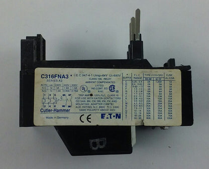 Cutler-Hammer C316FNA3 Overload Relay Series A2 1.7-2.4A