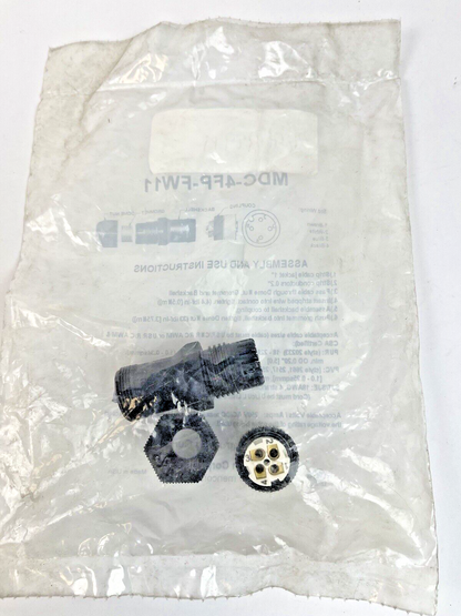 MENCOM - MDC-4FP-FW11 - MICRO DC - FEMALE STRAIGHT FIELD - WIREABLE PLUG - 4 PIN