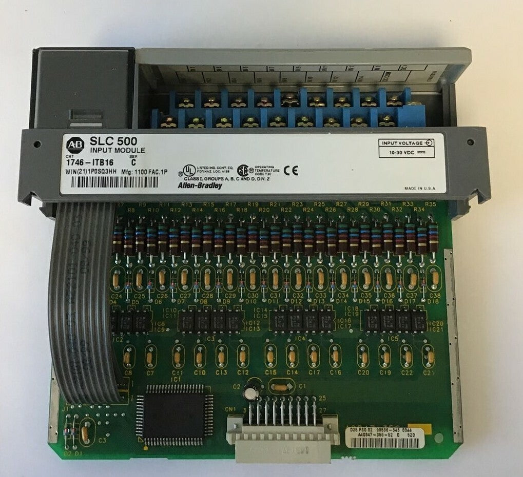 ALLEN BRADLEY 1746-ITB16 INPUT MODULE SER.C 10-30VDC PLC MODULE FAST DC-SINK