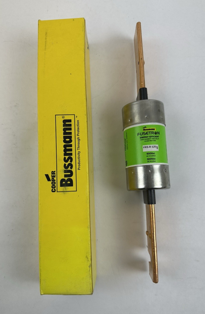COOPER BUSSMANN FRS-R-125 FUSETRON DUAL ELEMENT TIME-DELAY FUSE 125A 600V