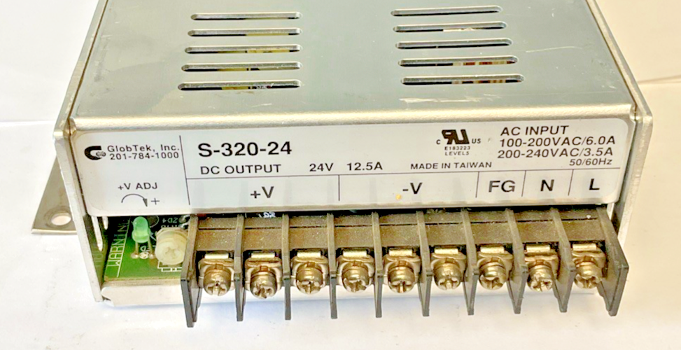 GLOBTEK S-320-24 POWER SUPPLY 240VAC 12.5A 24VDC