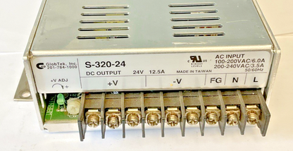 GLOBTEK S-320-24 POWER SUPPLY 240VAC 12.5A 24VDC