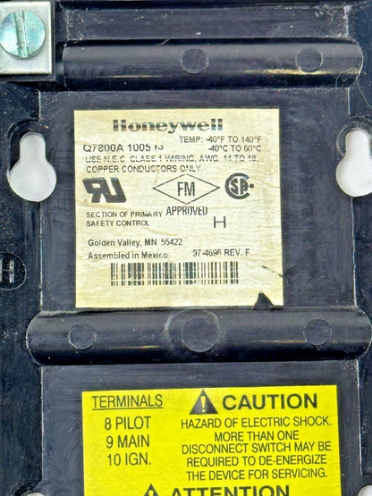 HONEYWELL - RM7823 A 1016 - ULTRAVIOLET FLAME AMPLIFIER - BURNER CONTROL