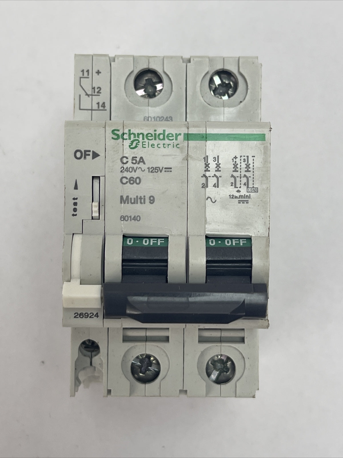 SCHNEIDER ELECTRIC C 5A 240VAC 125VDC 5A C60 MULTI 9 2POLE