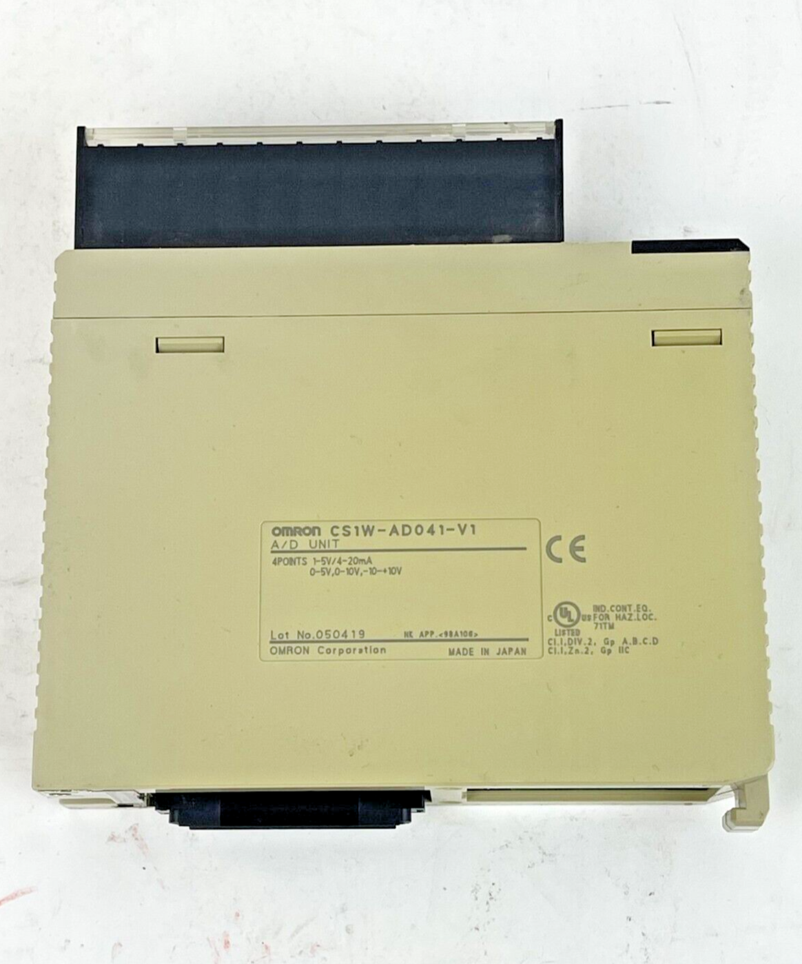 OMRON - CS1W-AD041-V1 A/D UNIT - PLC ANALOG INPUT MODULE -4PT, 1/8000 RESOLUTION
