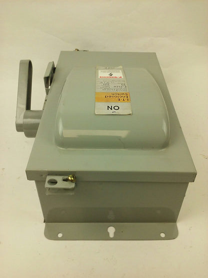 ITE GOULD F352H, ENCLOSED SWITCH, 60A, 600V, FUSIBLE, TYPE 12, 3PH, 30 MAX H.P.