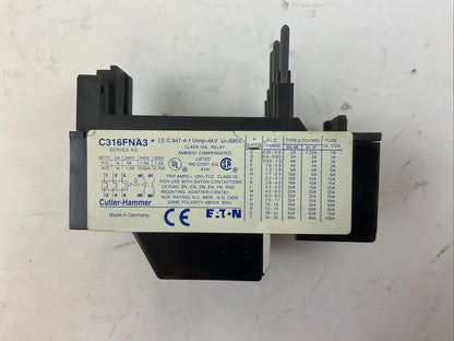 CUTLER HAMMER C316FNA3* OVERLOAD RELAY 7.5-11A