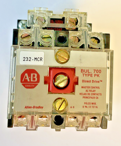 ALLEN BRADLEY 700-PK400A1 AC RELAY SER.D  10A 600VAC