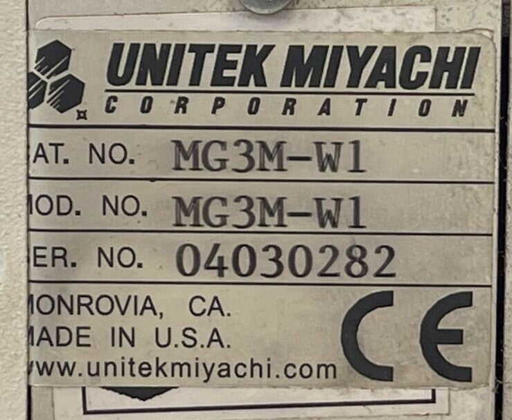 UNITEK MIYACHI MG3M-W1 MG3 DIGITAL PROCESS SENTRY 120VAC UNITEK PECO WORLD LEAD
