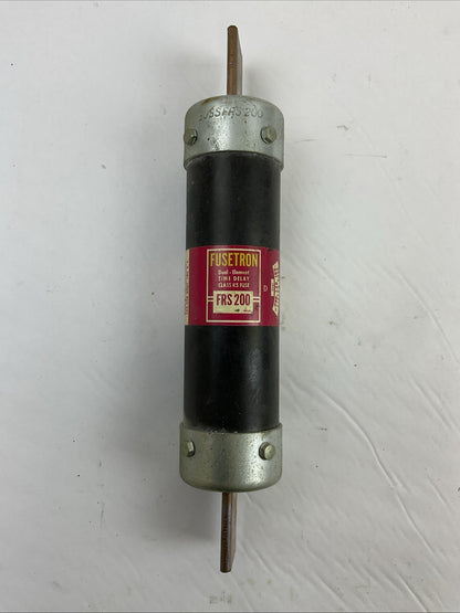 FUSETRON FRS200 TIME DELAY DUAL ELEMENT 600VAC 200AMP CLASS K5 FUSE (LOT OF 4)