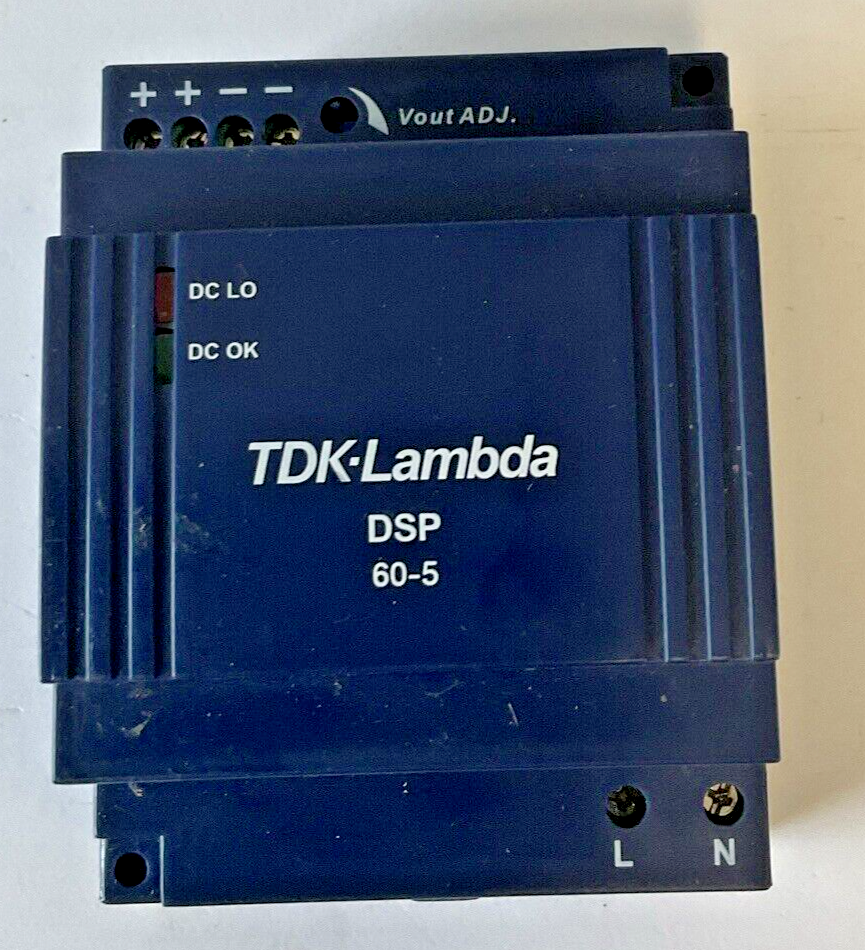 TDK-LAMBDA DSP60-5 POWER SUPPLY 240VAC 63HZ 1000MA 5VDC 35W