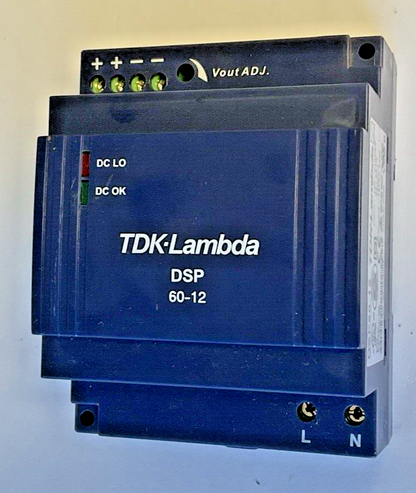 TDK-LAMBDA DSP60-12 POWER SUPPLY 240VAC 63HZ 1500MA 12VDC 54W