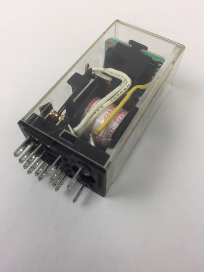 OMRON MY4Z-CR RELAY 220/240 VAC WITH OMRON PYF14A-E RELAY SOCKET
