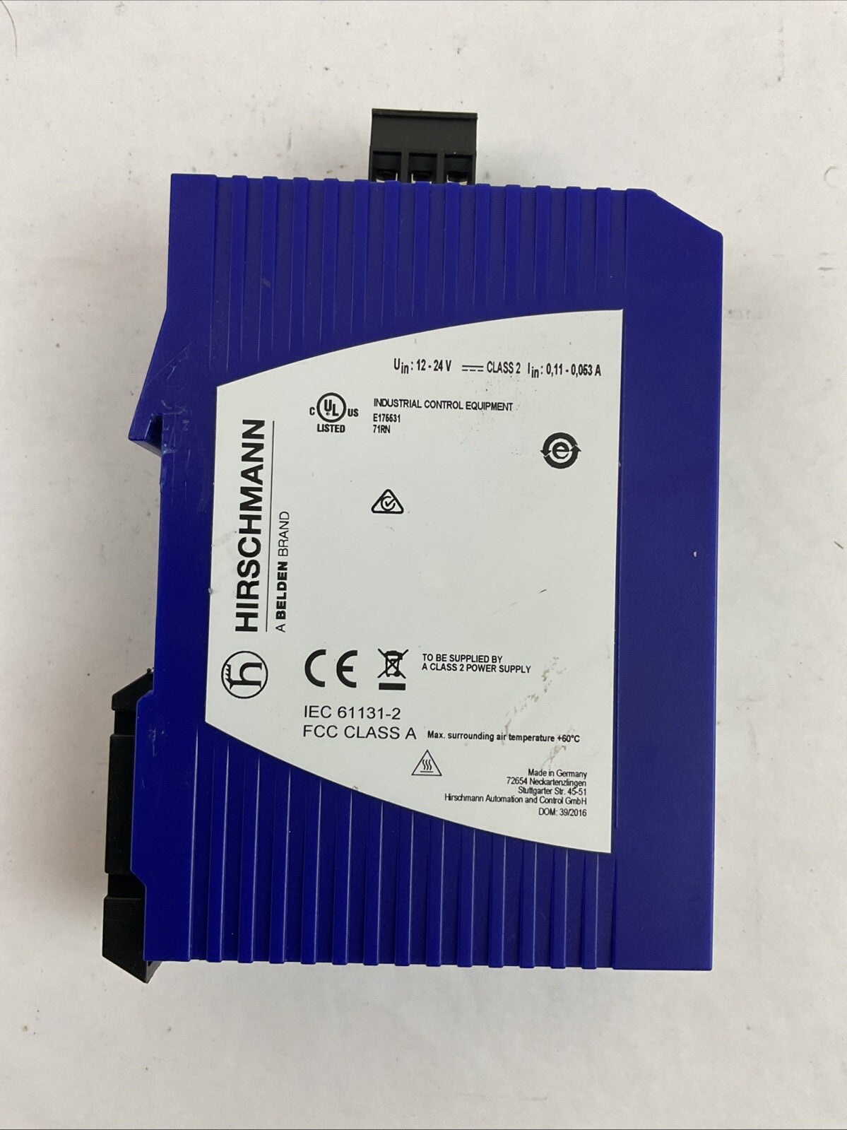 HIRSCHMANN SPIDER-SL-20-05T1999999SY9HHHH ETHERNET SWITCH 12-24VDC