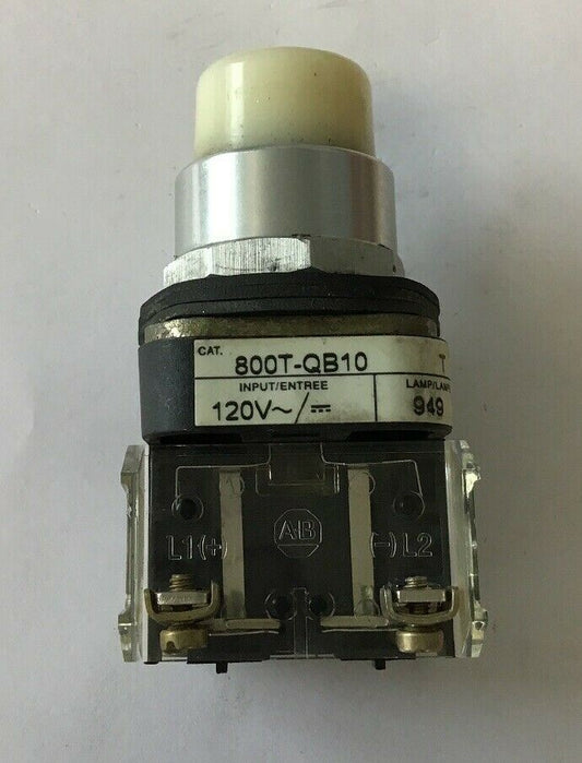 ALLEN BRADLEY 800T-QB10 WHITE PUSH BUTTON SER T 120V