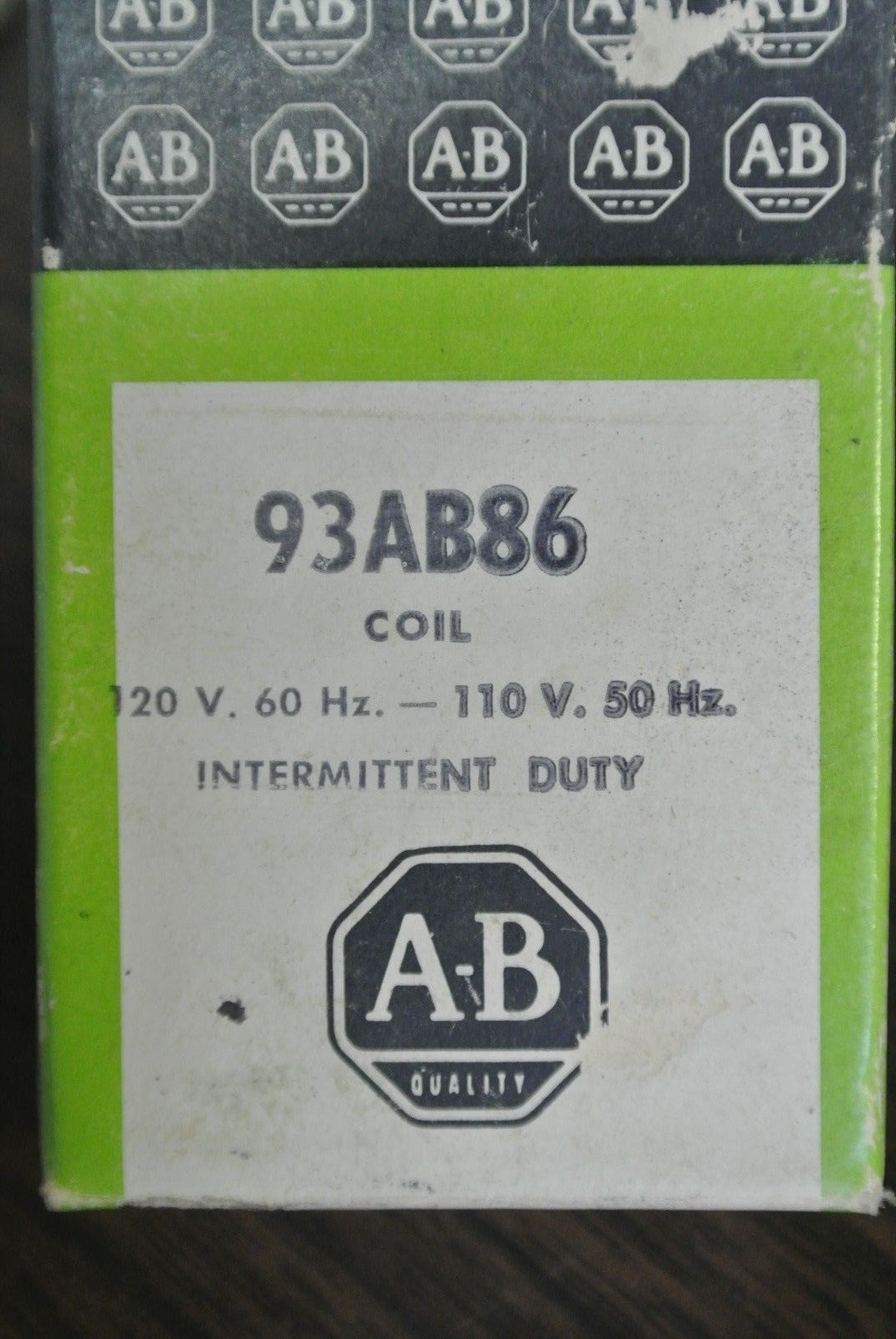 ALLEN-BRADLEY 93AB86 COIL, INTERMITTENT DUTY 120V/60Hz, 110V/50Hz - NEW SURPLUS