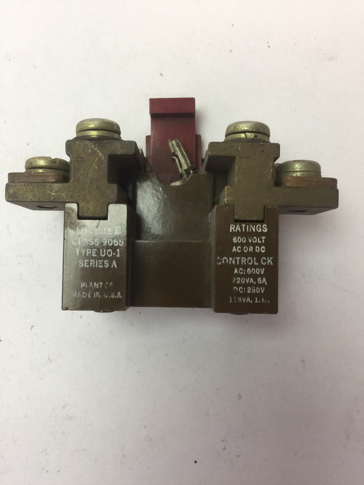 SQUARE D 9065 UO-1 OVERLOAD RELAY 600V AC OR DC SERIES A