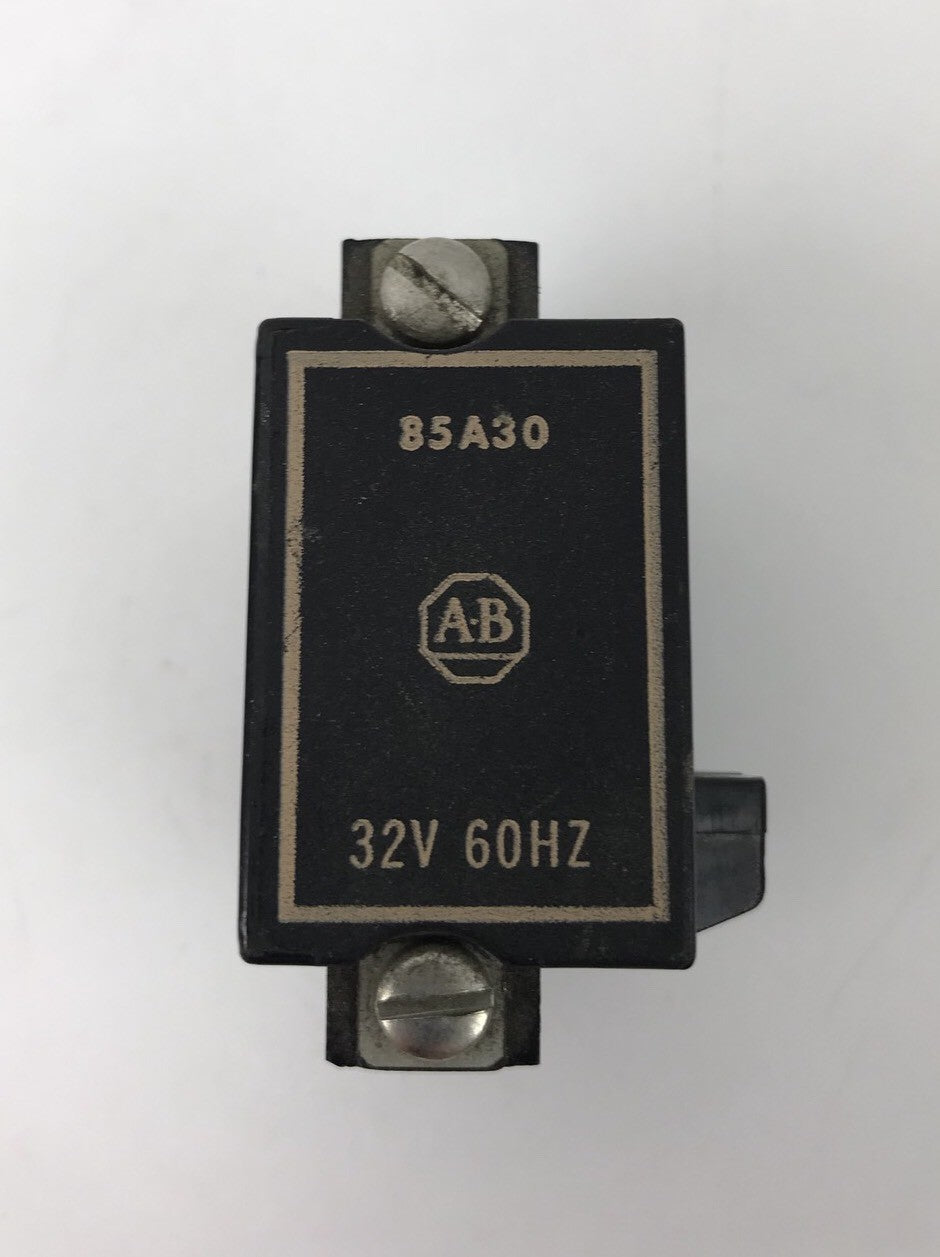ALLEN-BRADLEY 85A30 COIL, 32V, 60 HZ, NEW NO BOX, INSPECTED