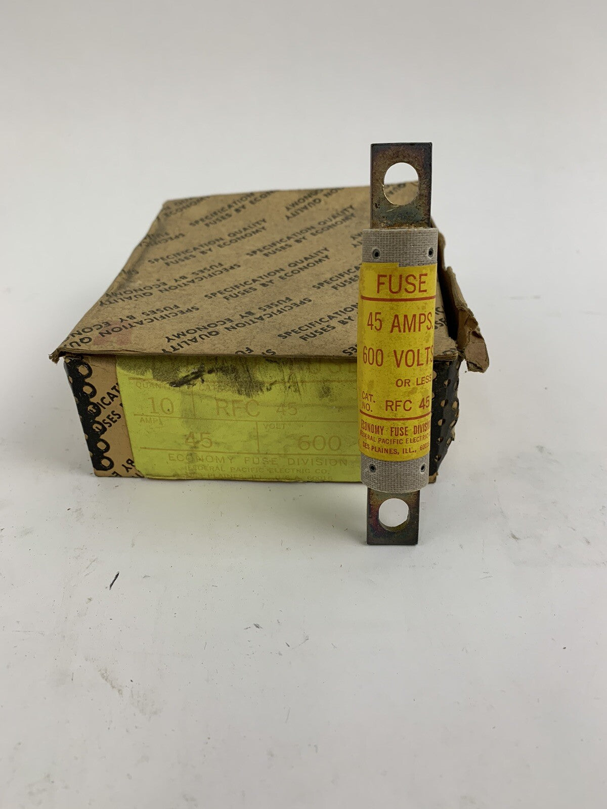 Economy Fuse RFC45 45A 600V Type-RF Fuse "Lot of 10"