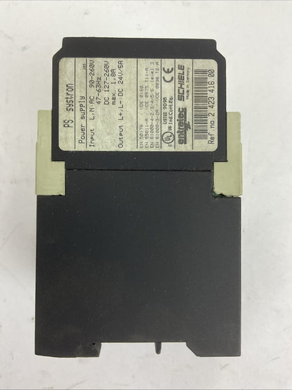 ENTRELEC SCHIELE 2.423.416.00 PS SYSTRON POWER SUPPLY OUTPUT 24VDC INPUT 90-260V
