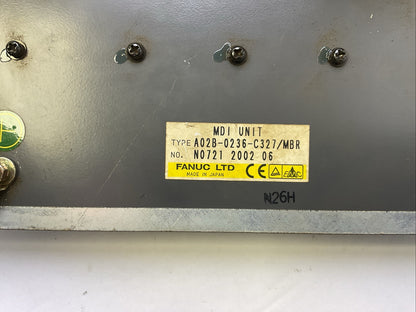 FANUC A02B-0236-C327/MBR MDI UNIT A08B-0084-C100/D HDD UNIT