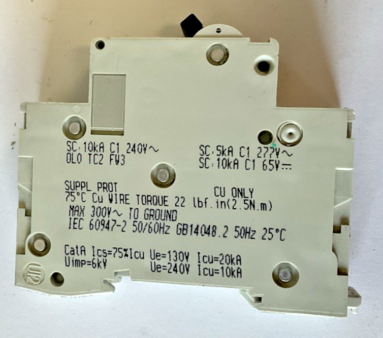 SCHNEIDER ELECTRIC C60 CIRCUIT BREAKER MULTI 9 D 1A 240VAC 10KA