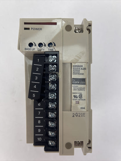 OMRON G3PX-220EUN POWER CONTROLLER LOAD: 100/110VAC 200/220VAC 20A INPUT 5-24VDC