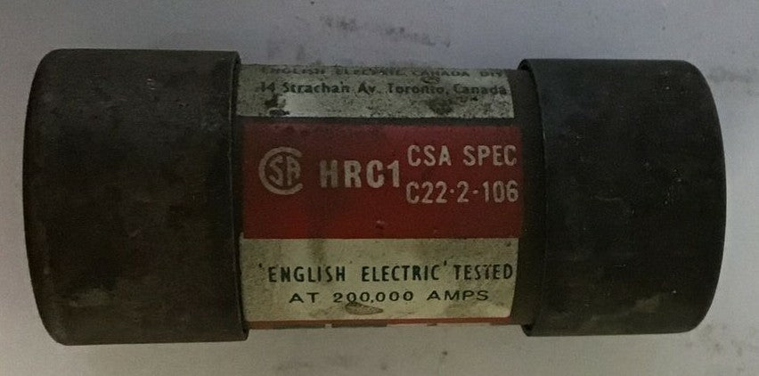 ENGLISH ELECTRIC C35J ENERGY LIMITING FUSE 35A 600VAC ***LOTOF4***
