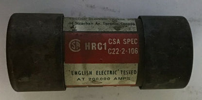 ENGLISH ELECTRIC C35J ENERGY LIMITING FUSE 35A 600VAC ***LOTOF4***