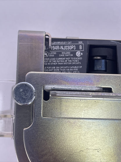ALLEN BRADLEY 194RF-NJ030* DISCONNECT SWITCH FUSIBLE LPJ-15SP FUSES 15AMP