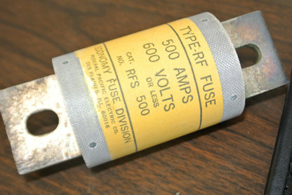 ECONOMY / FPE RFS500 / TYPE RF FUSE / 500A / 600V / NEW SURPLUS