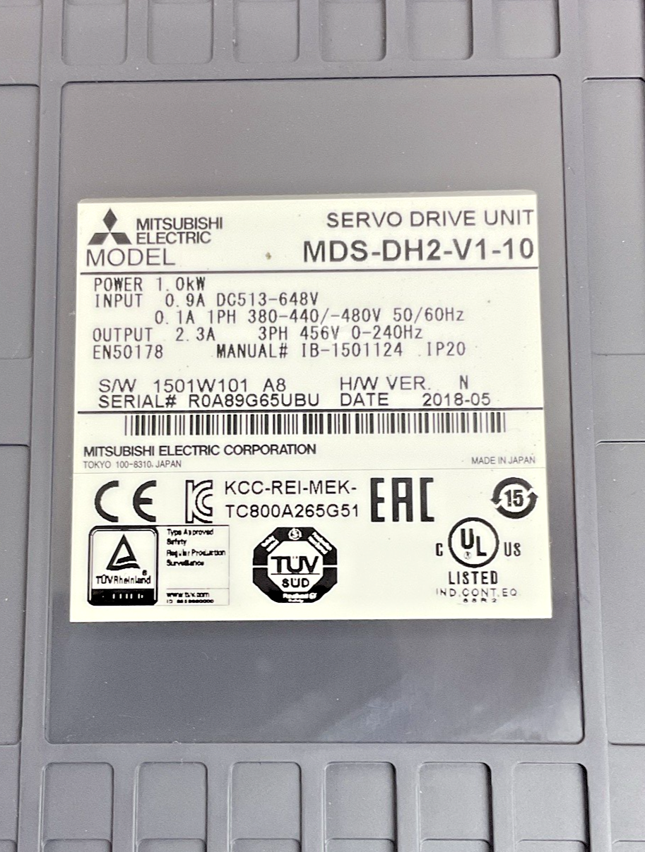 MITSUBISHI SERVO DRIVE MDS-DH2-V1-10 MDSDH2V110 SERVO DRIVE 1KW 480V VER.N