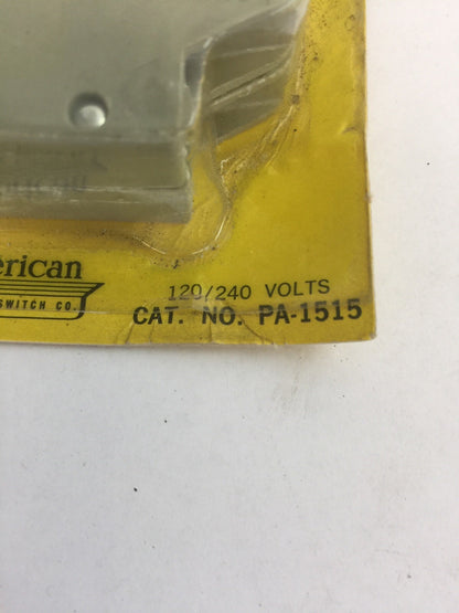 AMERICAN SWITCH PA-1515 CIRCUIT BREAKER 15A (2)-1POLE 120/240VAC TYPE A