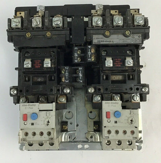 ALLEN BRADLEY 520E-BOD-A2G-A2G SIZE 1 REV STARTER 600VAC 27A 7.5HP COIL 120V
