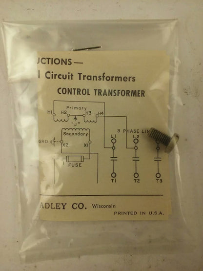 ALLEN BRADLEY 1497-N34 SER. A CONTROL CIRCUIT TRANSFORMER,.750KVA, PRI 240/480V