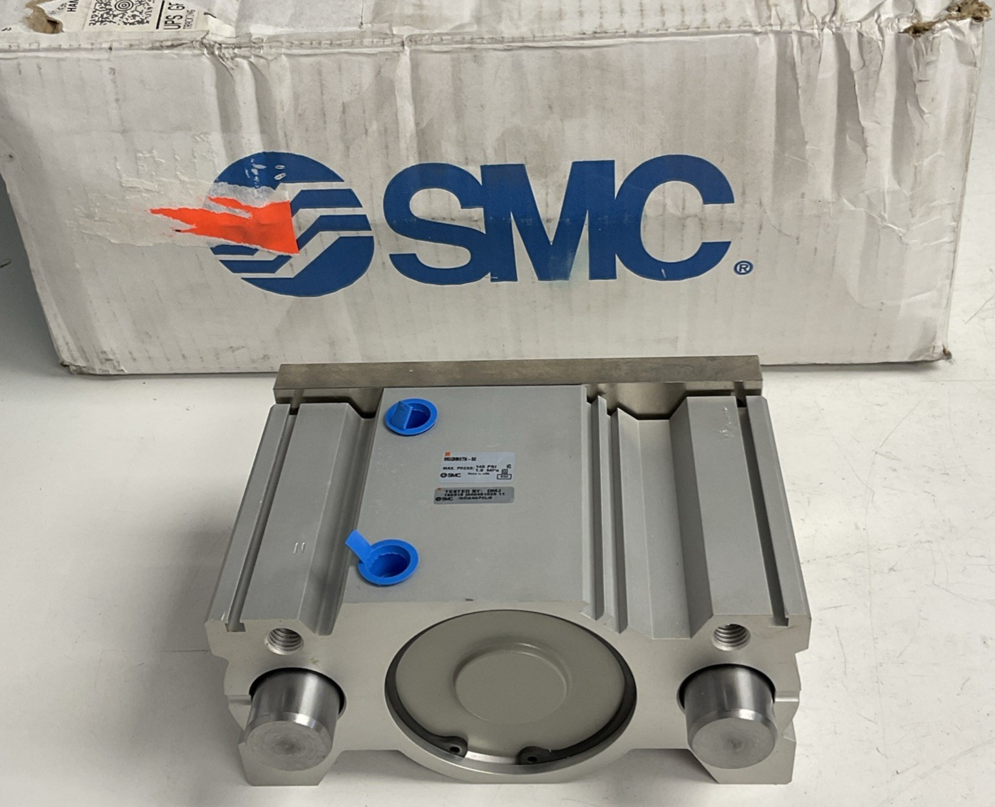 SMC MGQM80TN-50 SLIDE BEARING GUIDE CYLINDER 145PSI 1.0MPA